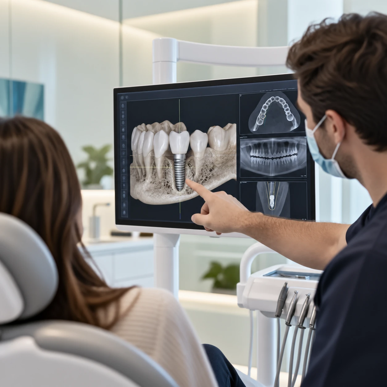 Planificación de un implante dental mediante imagen digital en clínica Dental Model Arganda